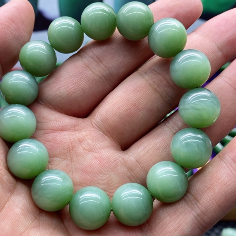 【闪购商品】和田玉（碧玉）手链未镶嵌曹*生