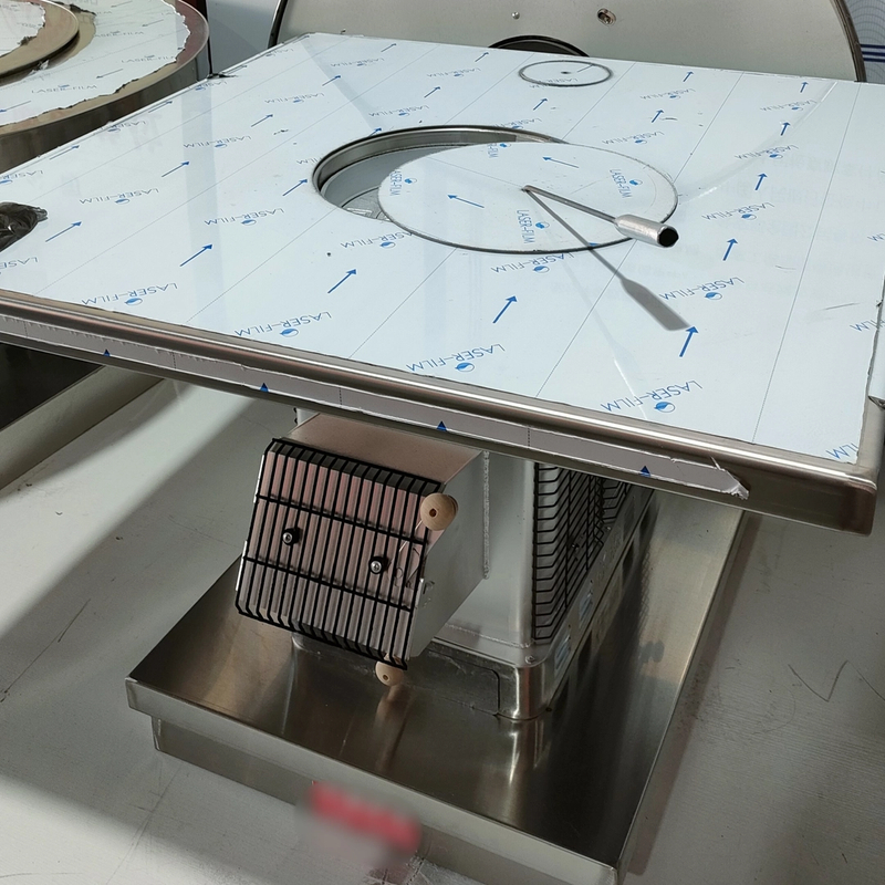 90cm*90cm正方形拉丝花加厚不锈钢材质不锈钢底座高端款气化炉