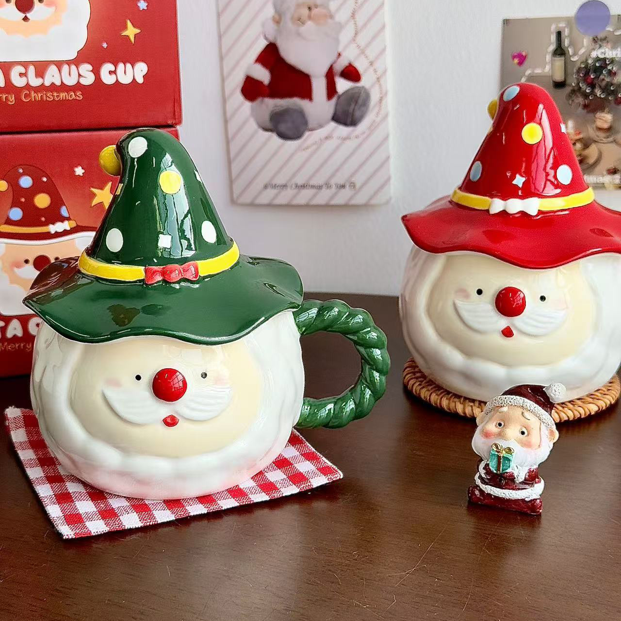 圣诞节礼物马克杯陶瓷杯子小礼品创意圣诞老人网红稀奇古怪水杯子