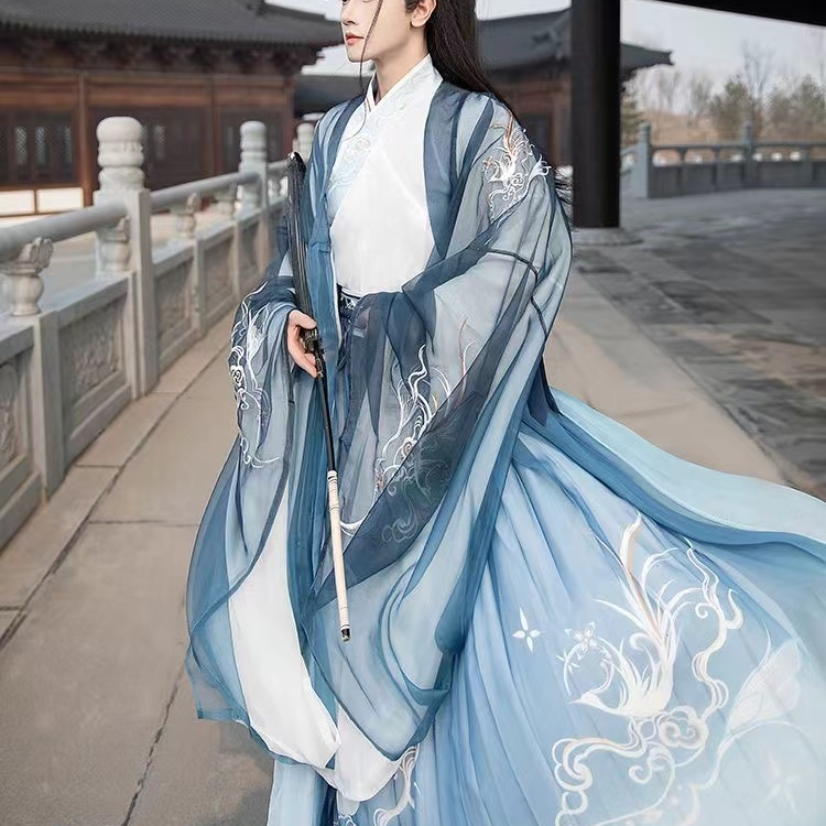 汉服男【青枫】帅气古装魏晋制束腰襦裙潇洒霸气侠客风男士中国风