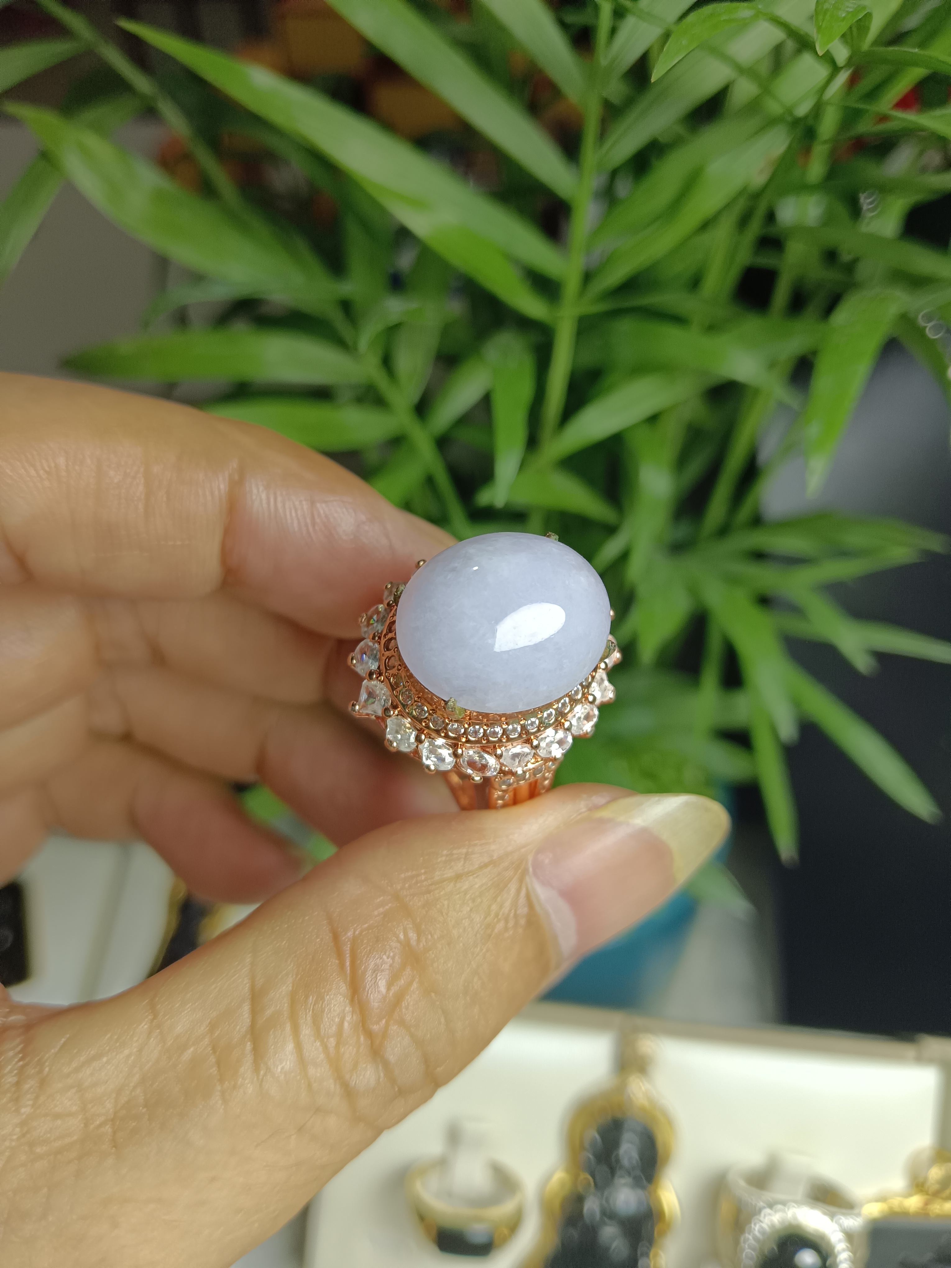 缅甸天然翡翠戒指