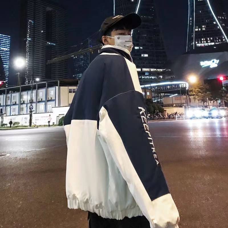 冬季拼色刺绣情侣款棉服Z41198