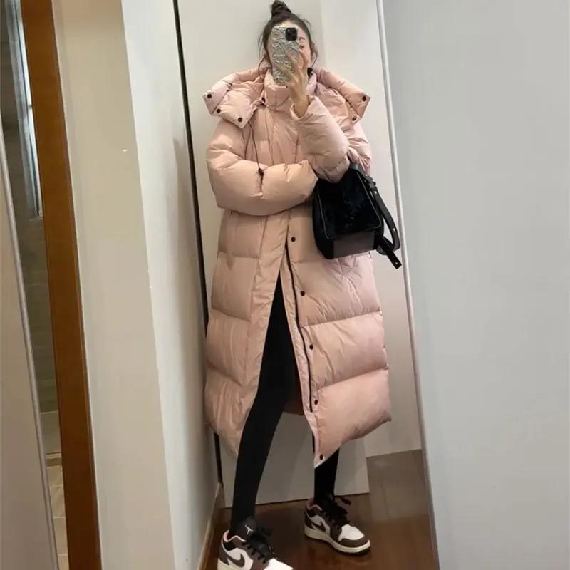 羽绒衣加厚长款服女2023年冬季新款棉衣宽松过膝棉袄面包服外套