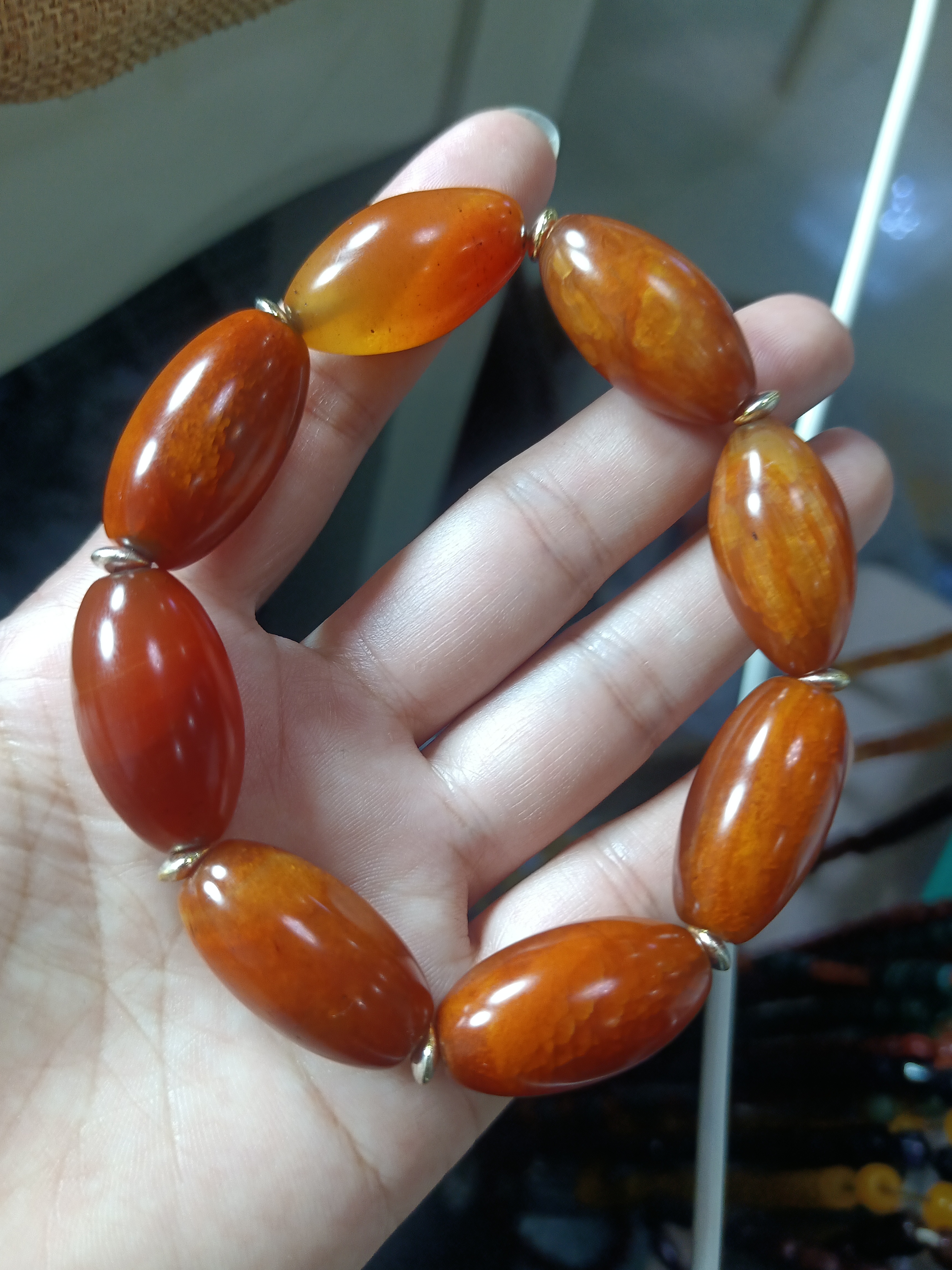 老唐球玛瑙枣珠手串
