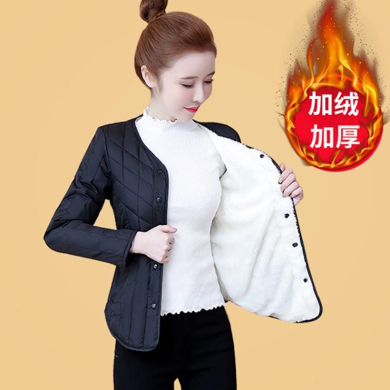 2023新款加绒加厚内胆衣女短款秋冬轻薄服内穿小袄外套G