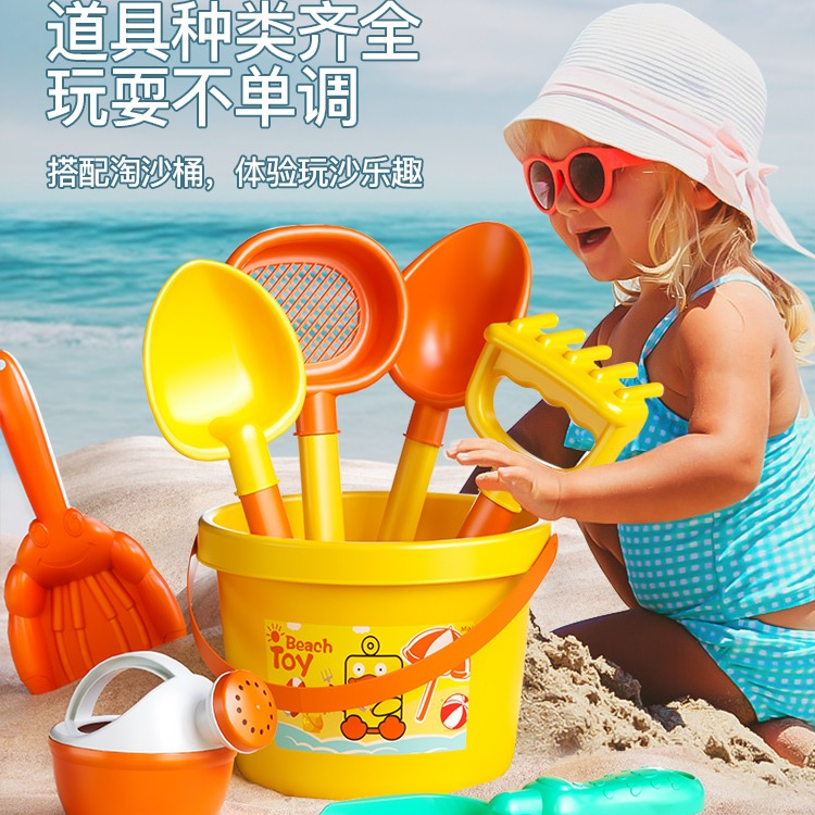 宝宝儿童夏季玩水沙滩玩具套装动手娱乐亲自趣味动物卡车造型卡通