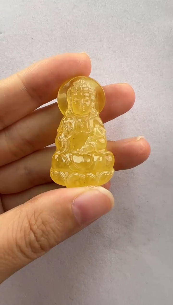 【闪购商品】琥珀裸石未镶嵌1818252-普贤
