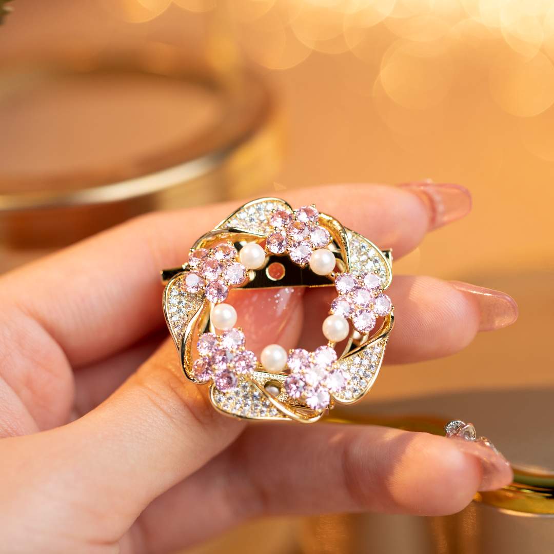 花团锦簇精致胸花优雅丝巾扣轻奢幸运花胸针1942