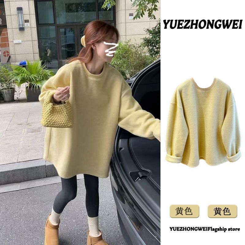 今年流行一整套女2024秋冬新款简约套头宽松卫衣显瘦打底裤两件套