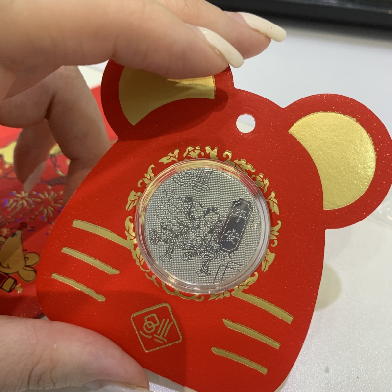 足银银制品 ORD 欧瑞德贺岁足银纯银银币摆件纯银纪念收藏礼品