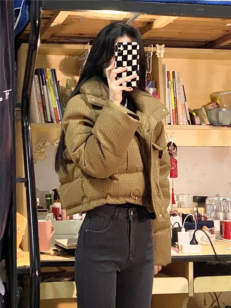波司豋2023秋冬新款短款羽绒服服时尚立领面包服小个子显瘦外套女