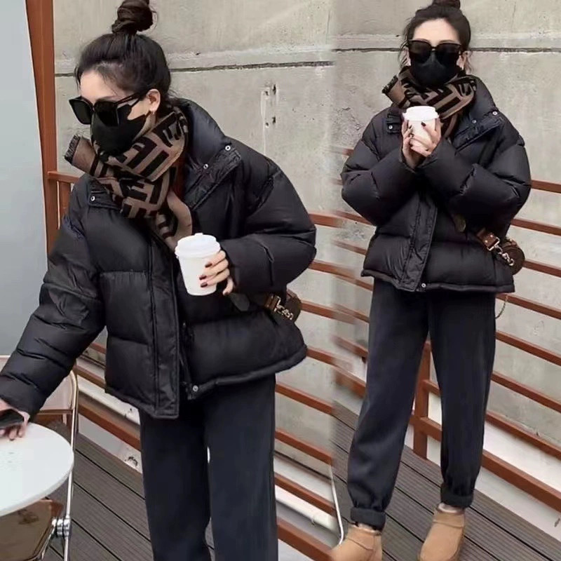 波司豋2023秋冬新款短款羽绒服服女大码加厚小棉袄面包服洋气棉衣