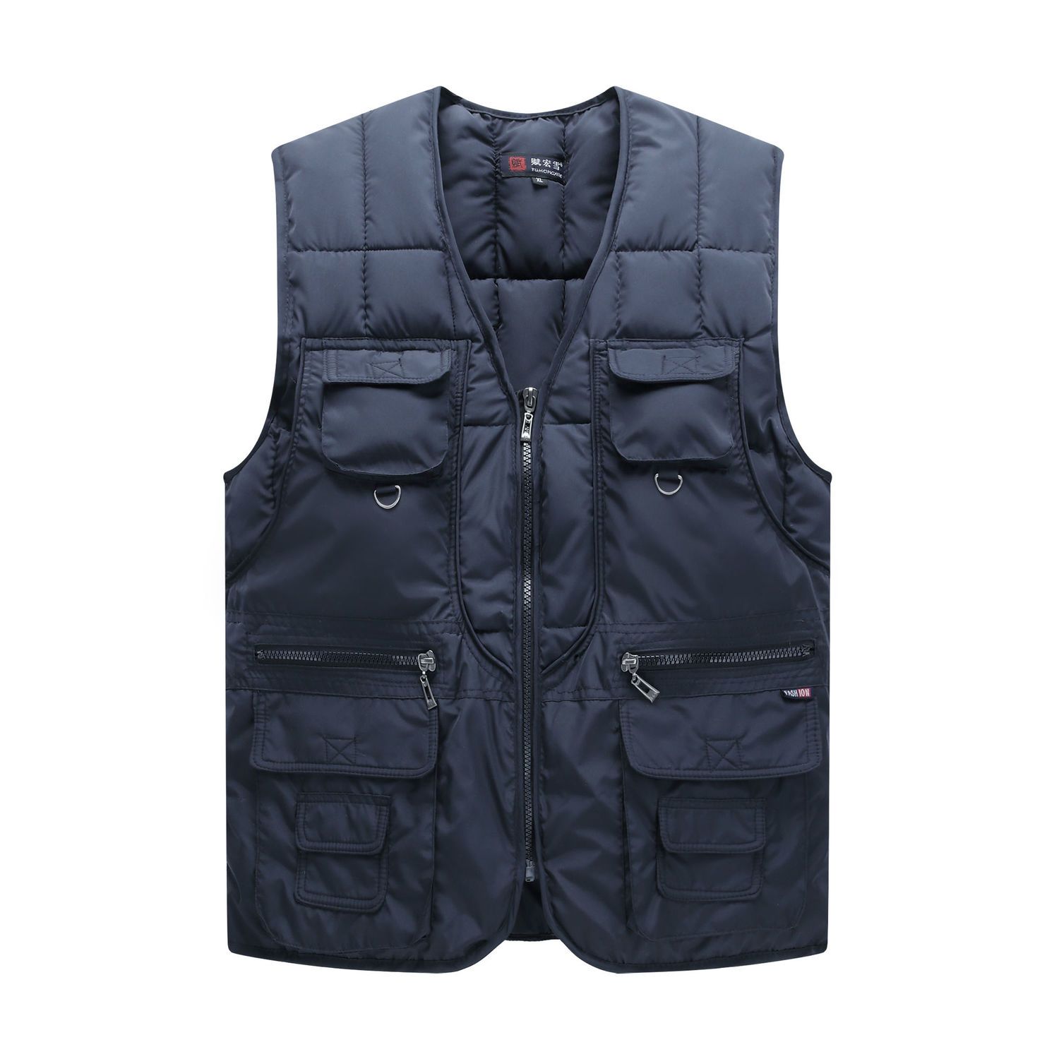 波司豋秋冬中老年羽绒服背心男士多口袋羽绒服马甲老人大码保暖内