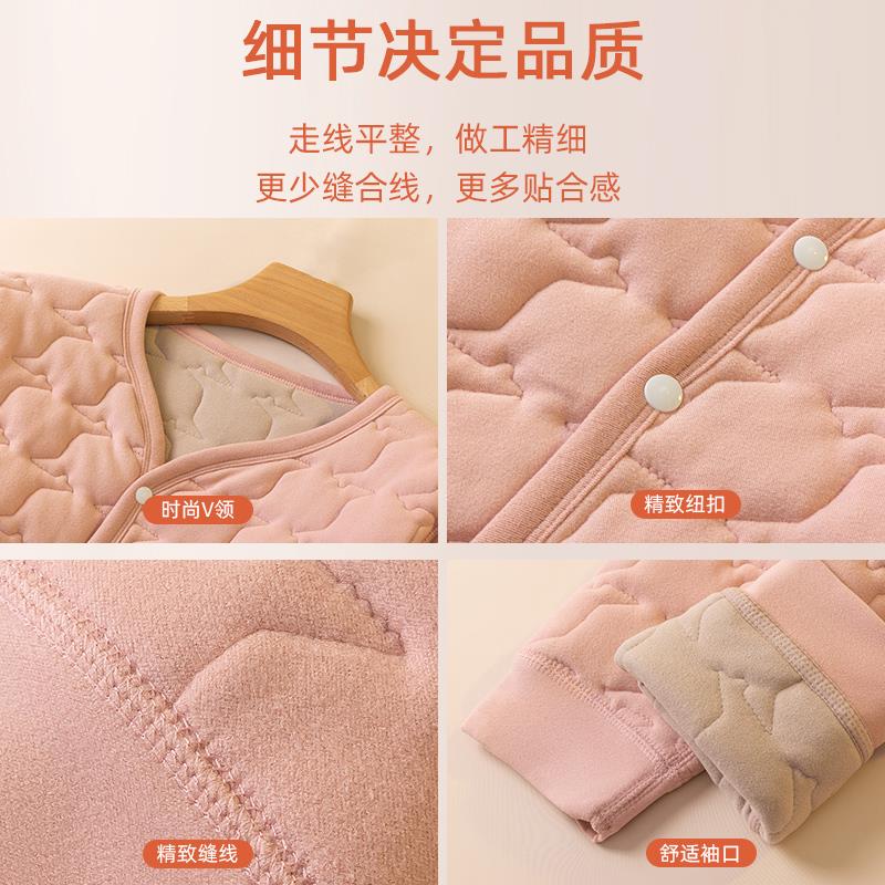 加绒加厚校服内胆棉衣女新款秋冬内穿小棉袄贴身保暖东北棉服外套