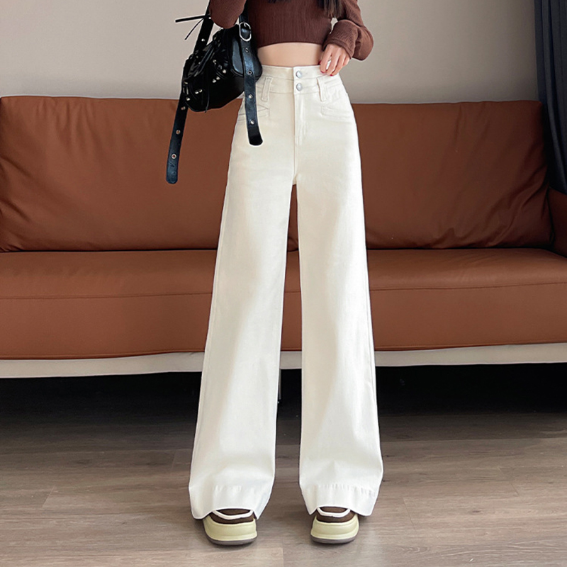 【龙哥质造】1818牛仔裤女秋冬季2025年新款高腰显瘦设计感