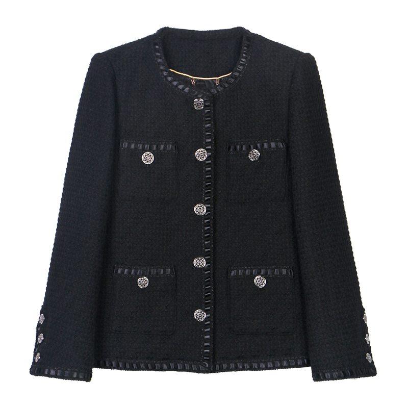 【龙哥质造】高端95白鹅绒小香风保暖羽绒服外套28929