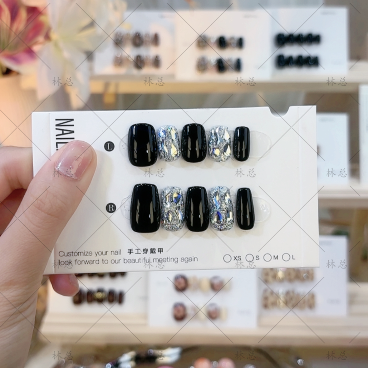 黑曜石-纯手工穿戴甲-可重复使用