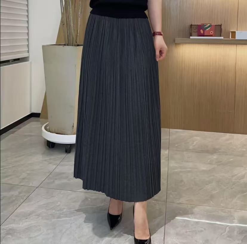 LVMU/吕木【冬日钟情】中高腰百褶半身裙磨毛显瘦秋冬新款#GT7982