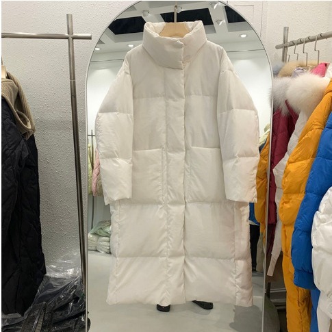 小个子羽绒棉服女中长款2024新款韩版时尚宽松立领加厚棉衣冬外套