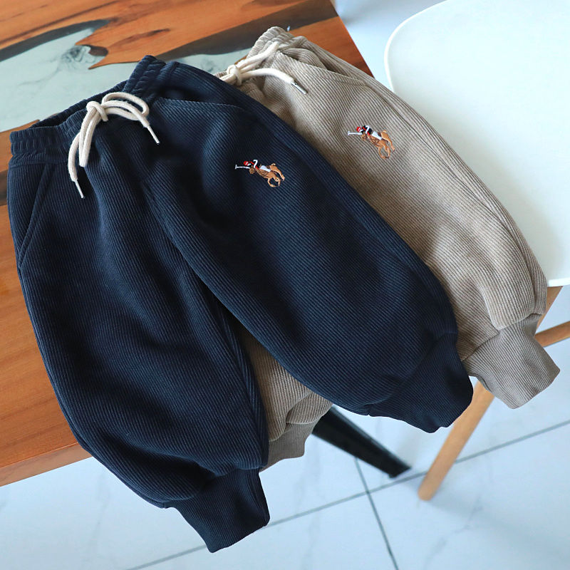 童装2023新款宝宝冬装裤子男童羊羔绒儿童冬季加厚保暖长裤1905