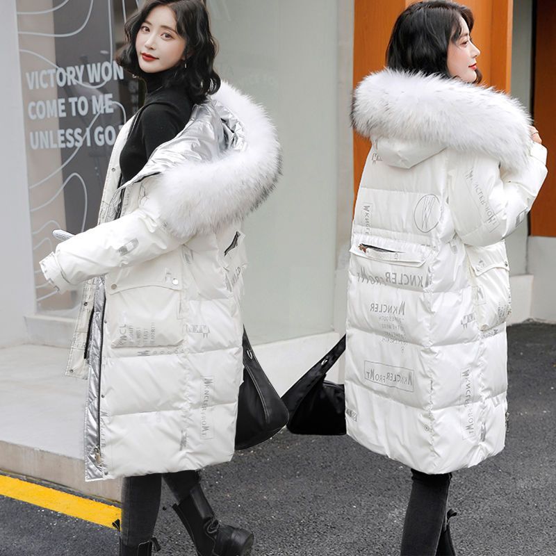波登司羽绒服白鸭绒新款爆款季亮面羽绒女士女款年韩版宽松加厚中