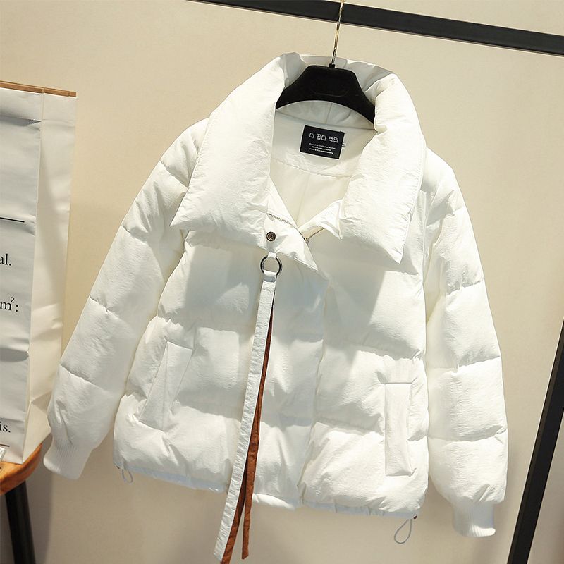 波登司羽绒服白鸭绒新款爆款小袄装面包短款衣女士女款学生加厚白