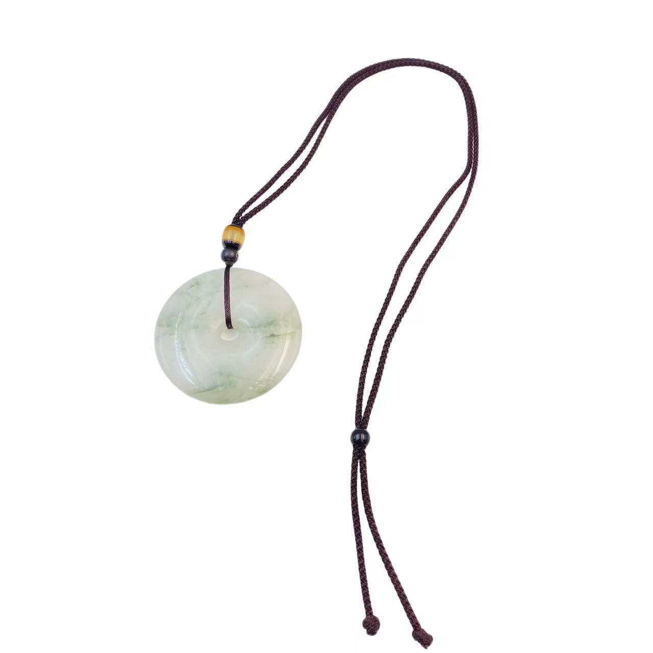 天山翠国风气质平安扣项链X494X