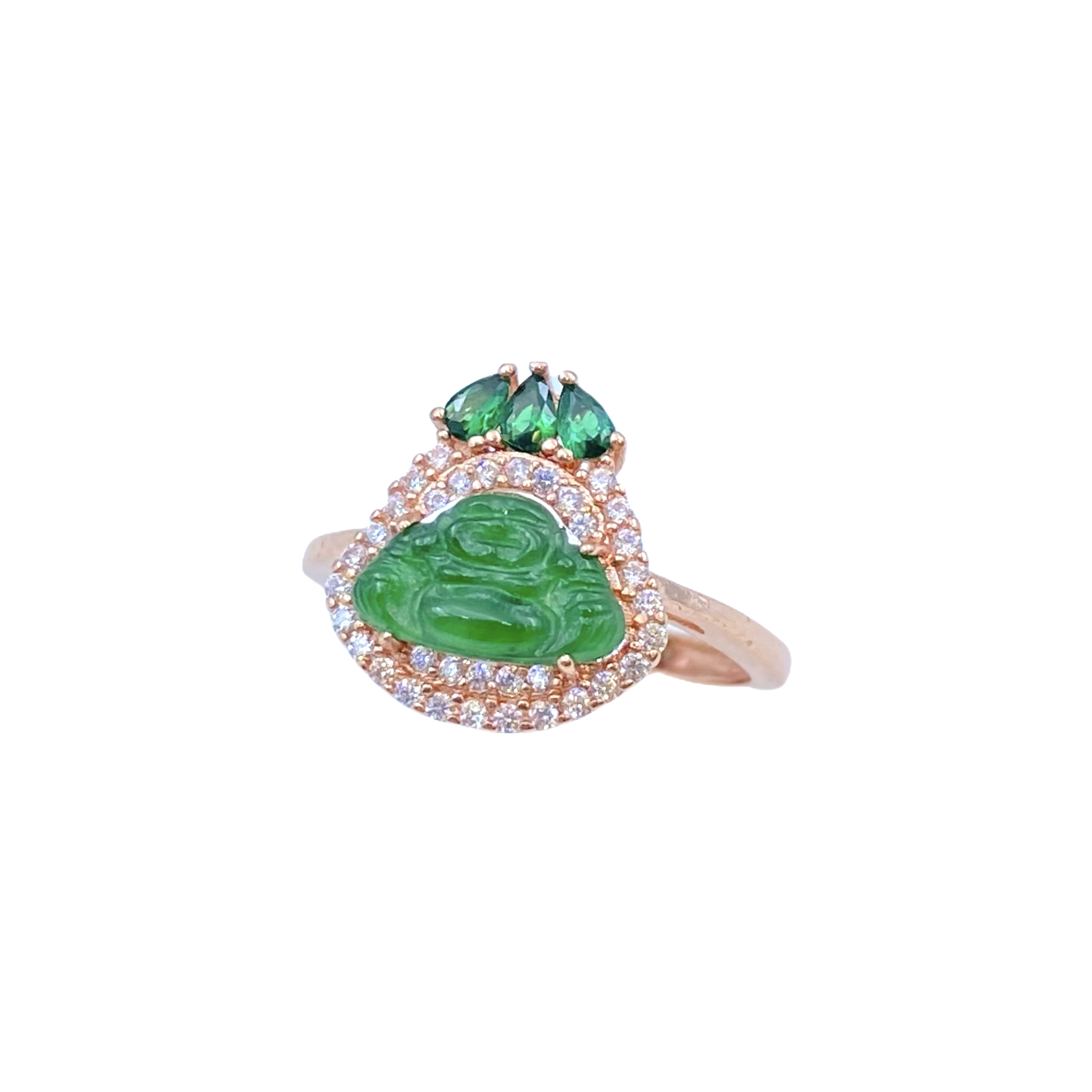 翡翠佛公戒指F36X