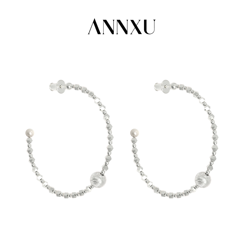 ANNXU 铜合金耳饰 龙系列龙珠耳圈时尚设计感小众气质冷淡风