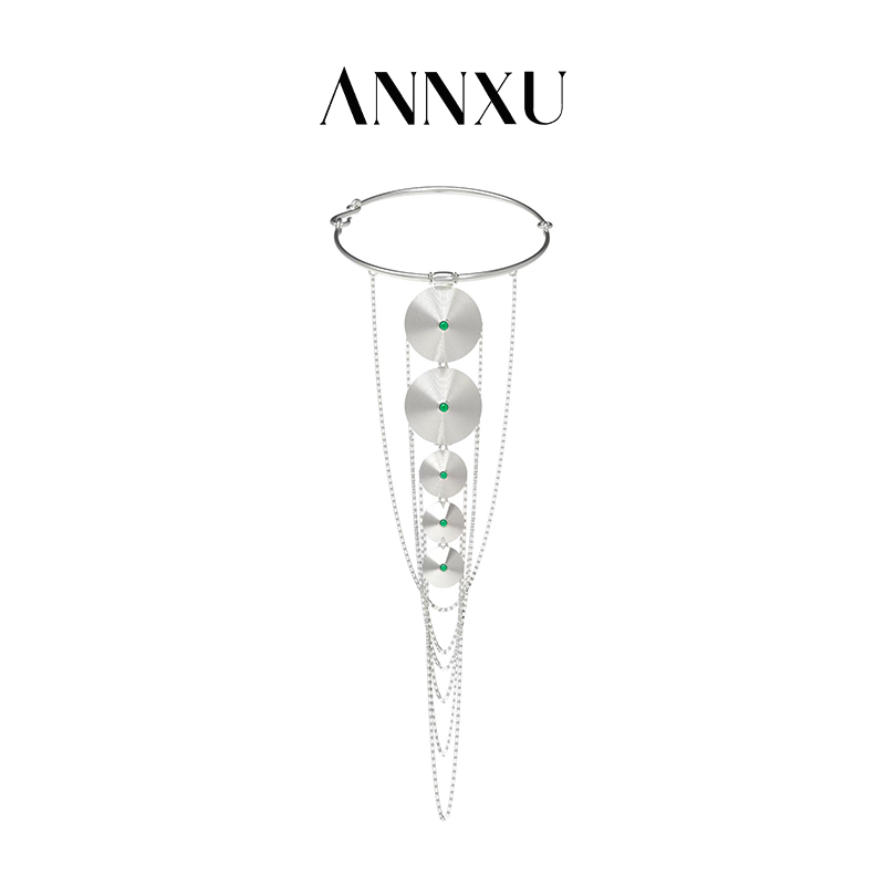 ANNXU 铜合金项链 苗系列轻奢时尚中式原创设计长款可拆卸苗族