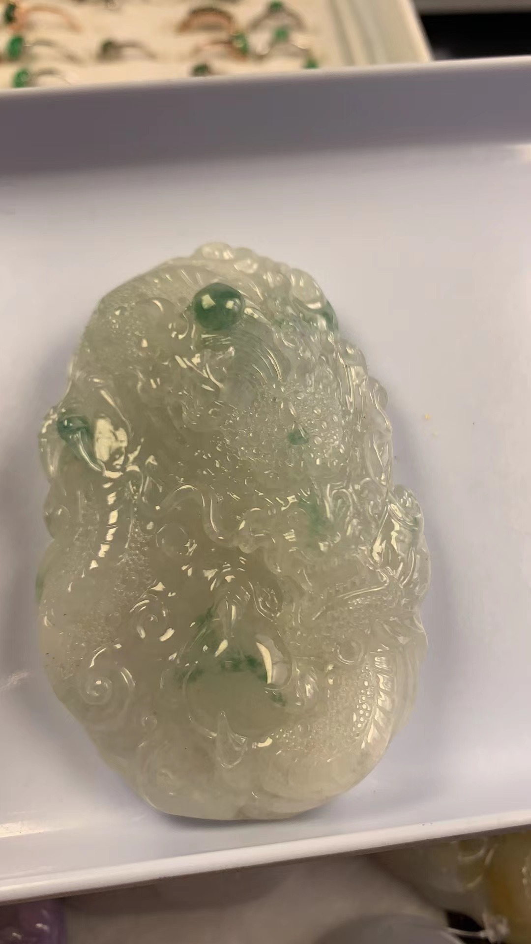 【雅琪珠宝】a货翡翠龙牌