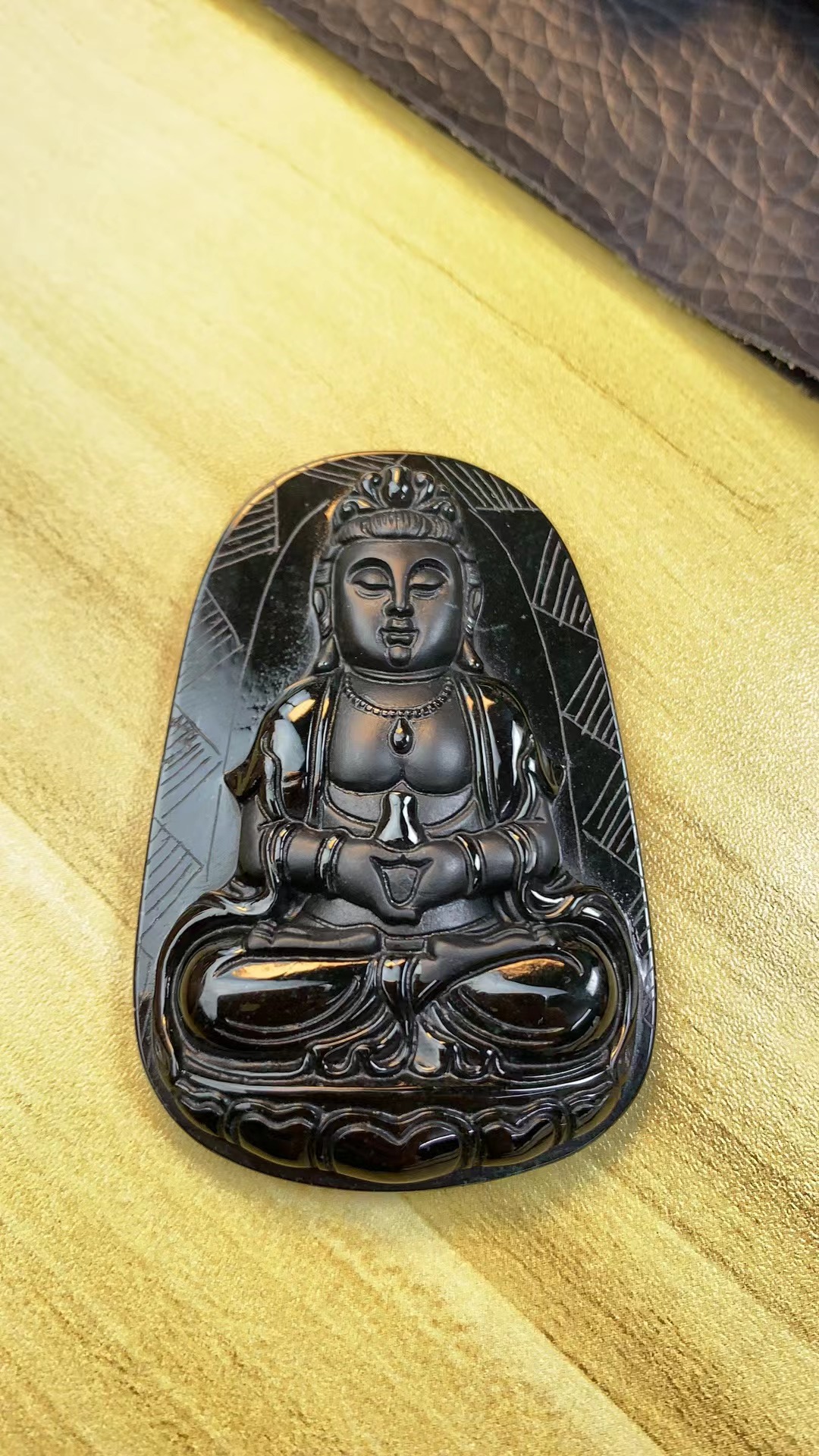 【雅琪珠宝】A货翡翠墨翠吊坠