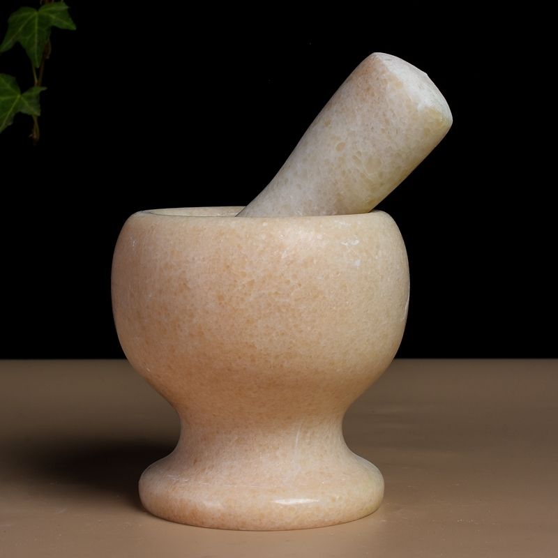 器天然青石臼中号石臼家用捣蒜器