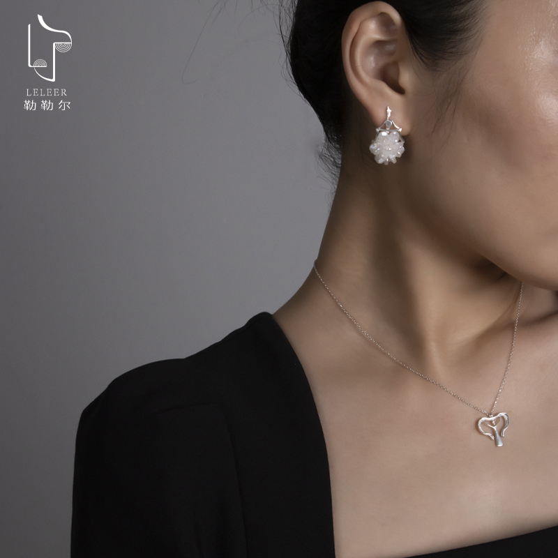 坠链均925银 勒勒尔哈达银饰祝福送礼饰品气质百搭项链轻奢耳钉