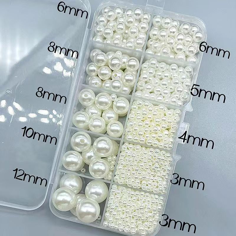 《海燕专属》3mm-8mm珍珠ABS高亮仿珍珠大孔小孔珍珠DIY材