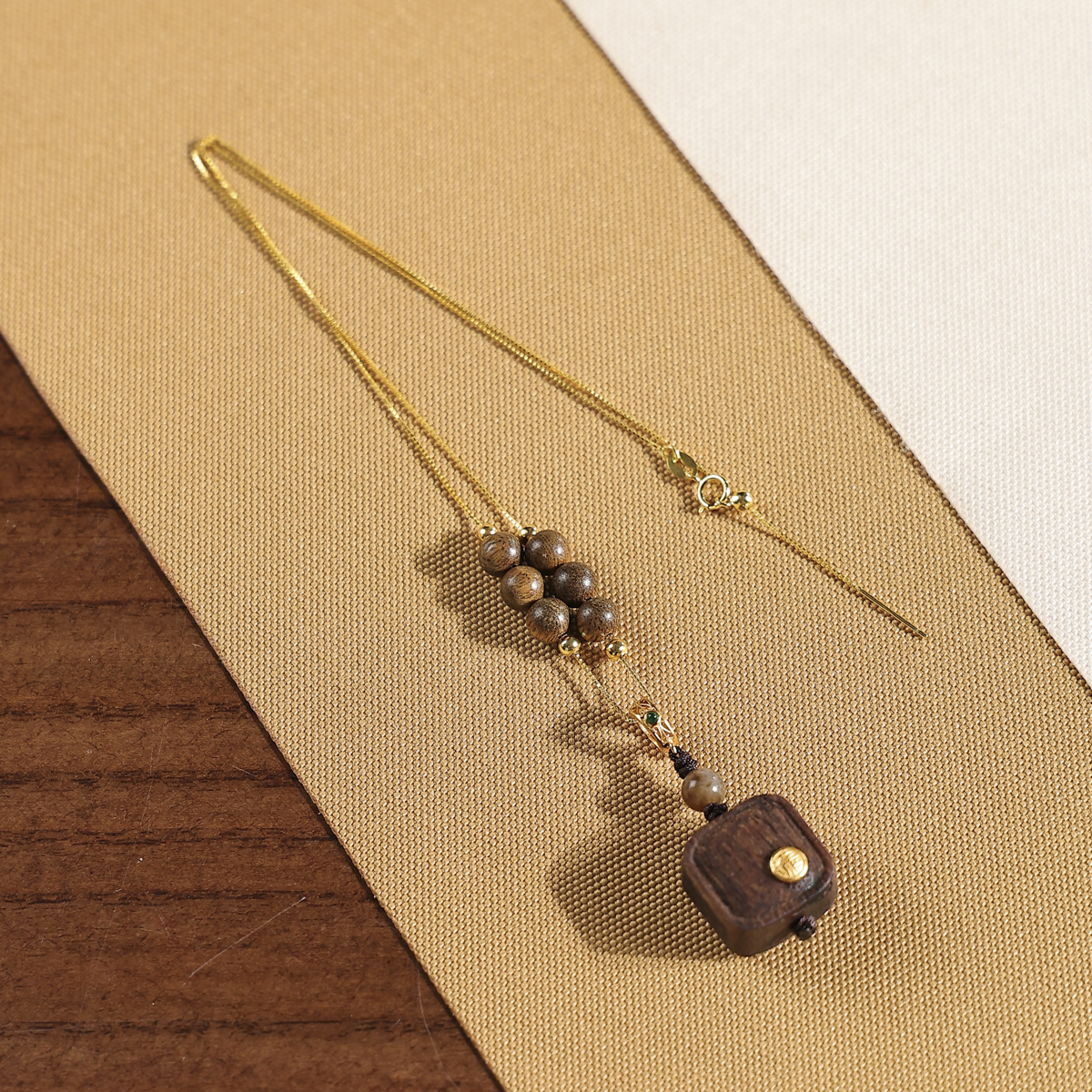 黄奇楠+紫奇楠无事牌吊坠BQXL0003