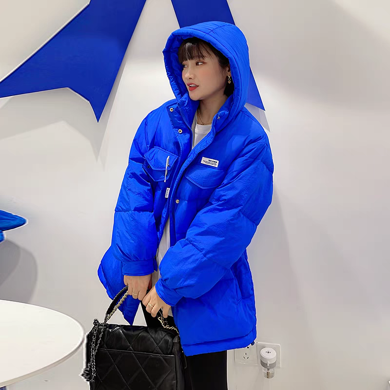 2025年冬季韩版羽绒服女短款时尚收腰显瘦连帽宽松百搭休闲外套