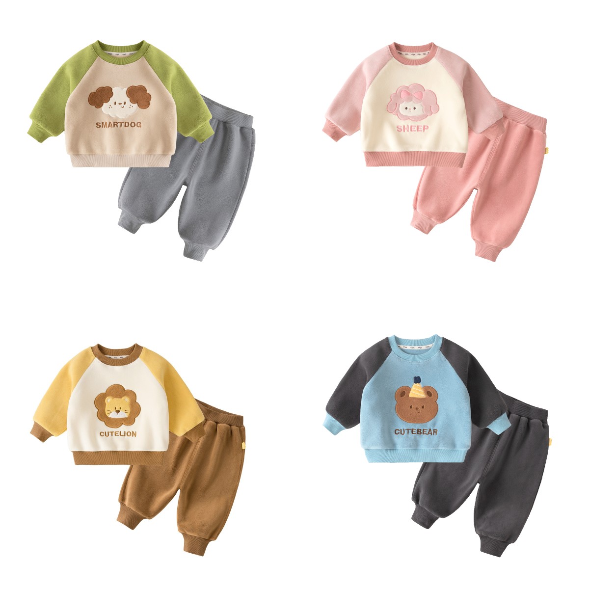 【直播专享】嘟嘟家现货秋季小童长袖儿童卡通洋气套装D4CTZ079