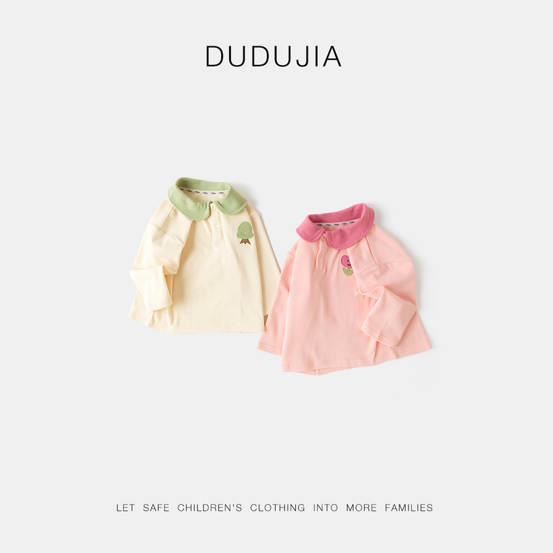 【现货】嘟嘟家儿童婴童秋季卡通长袖翻领T恤D4CCT058