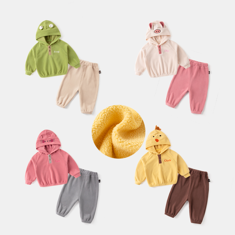 【现货】宝宝卡通套装春秋连帽衣服儿童嘟嘟家BSB060CCF255