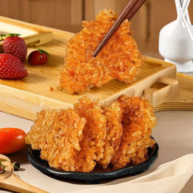正宗岳西纯手工糯米锅巴童年零食香脆开胃土灶柴火香辣梅干菜500g
