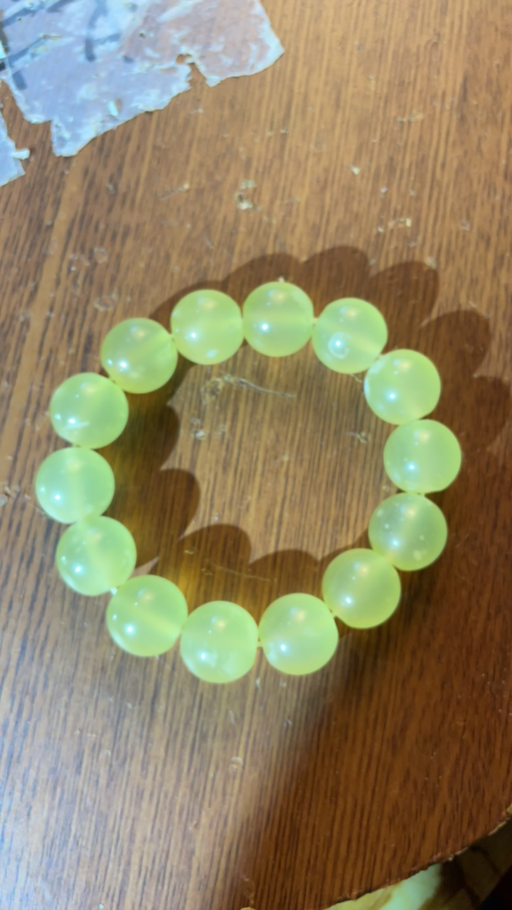 岫岩玉黄冰手串男女同款