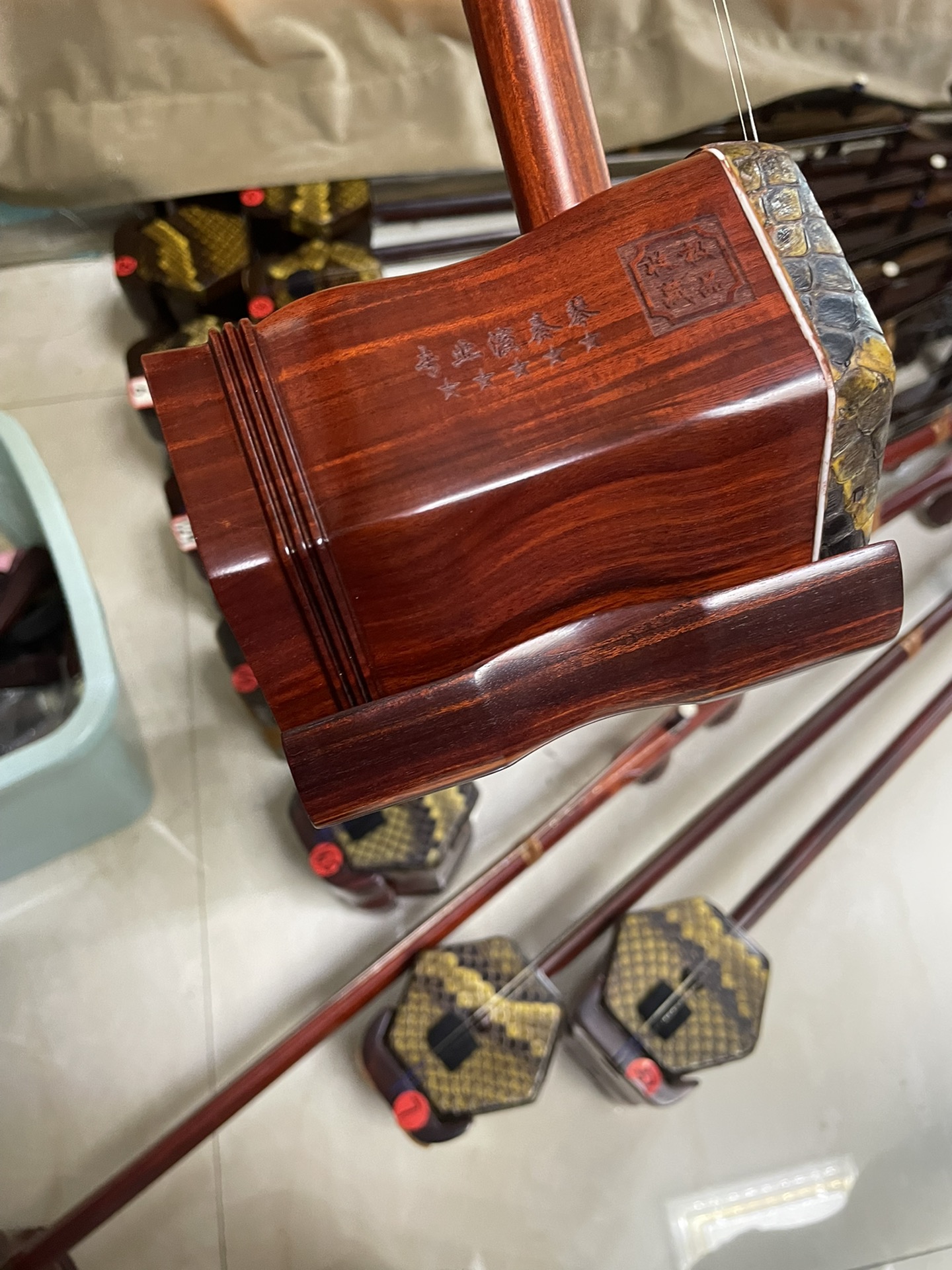 非洲紫檀木二胡，专业舞台演奏琴