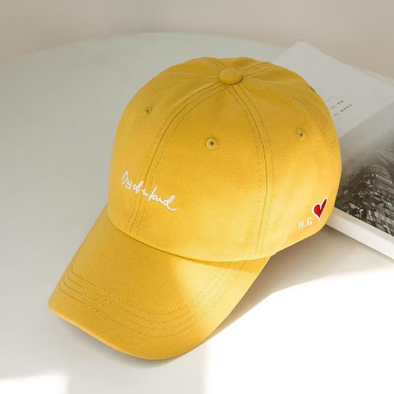 【日致】F268春夏ins潮流情侣帽刺绣爱心棒球帽百搭洋气鸭舌帽遮阳