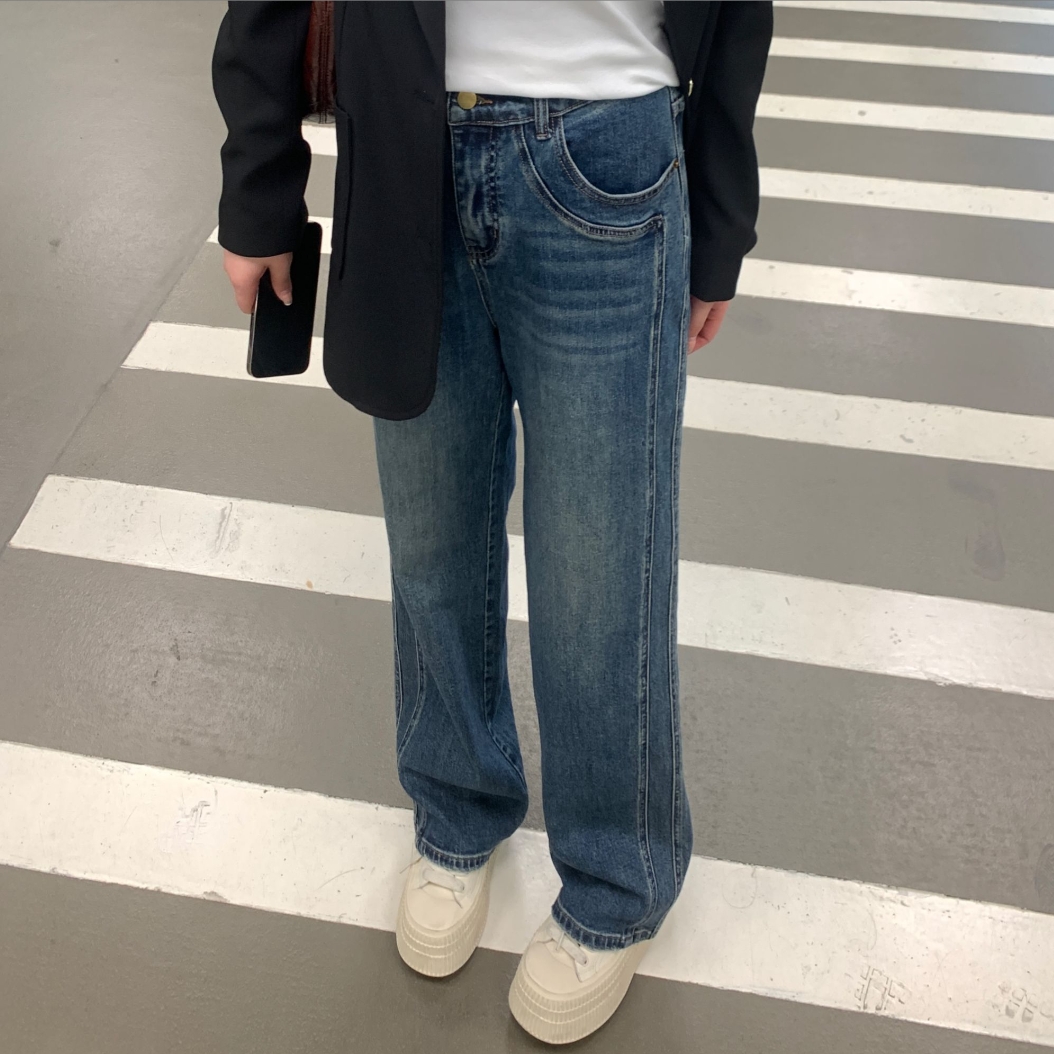 NANJIE/楠姐【时光长廊】秋季时尚高腰显瘦百搭牛仔裤