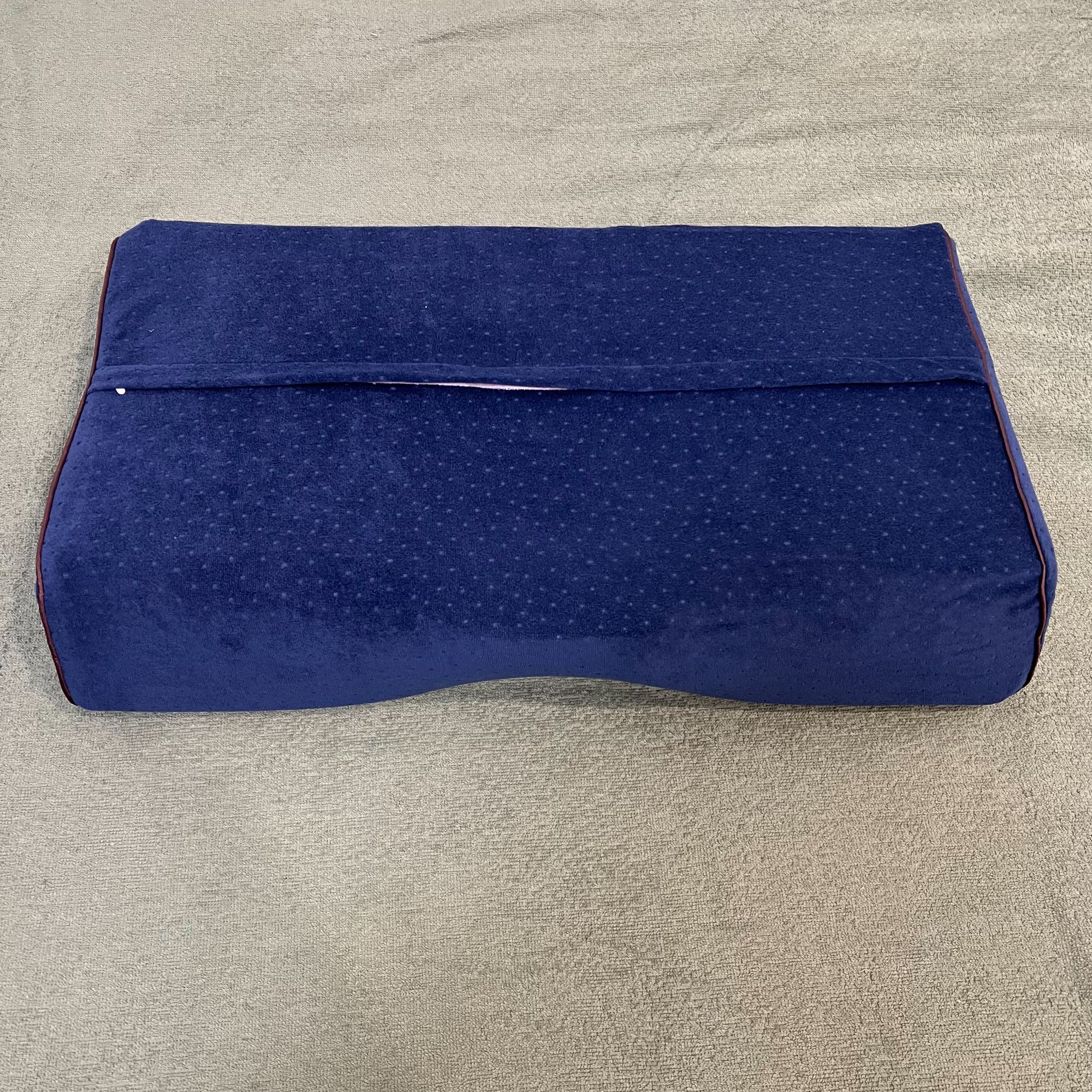 蓝色记忆枕头单人枕头家用纯色学生宿舍成人舒适