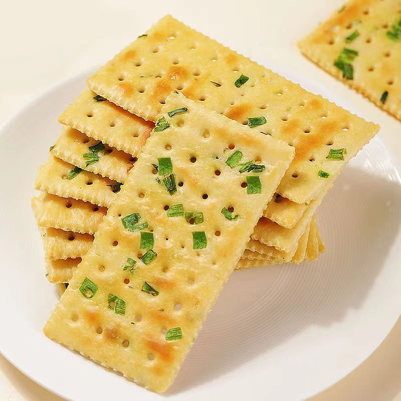 香葱梳打饼干葱花咸味无蔗糖梳血糖高人群代餐糖尿人专用零食品