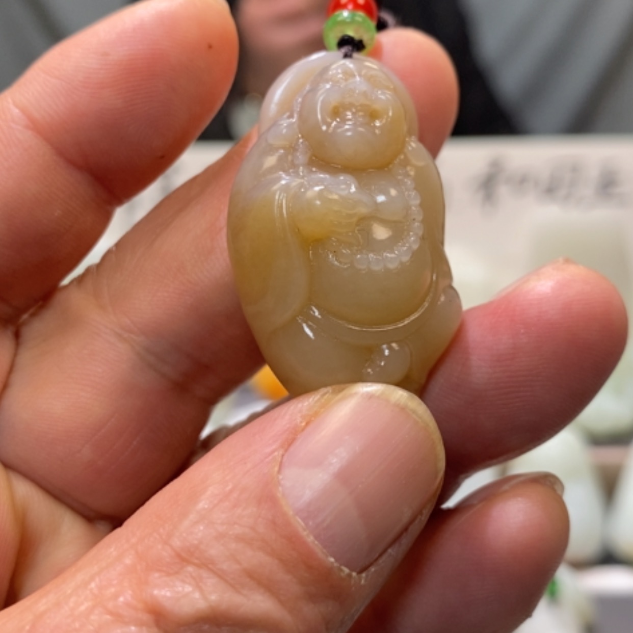 【闪购商品】和田玉（糖玉）颈饰未镶嵌蓝***志