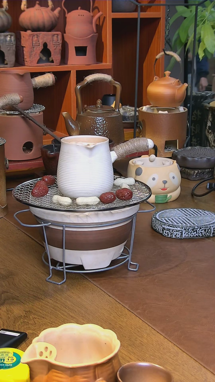 【闪购商品】陶土小碳炉加白泥罐壶500ml