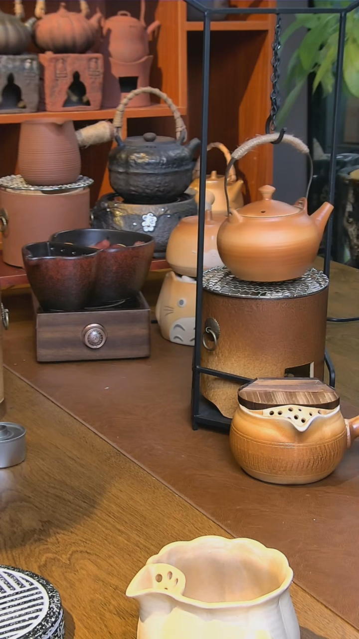 【闪购商品】煮茶架子加碳炉加提梁加600ml罐罐壶